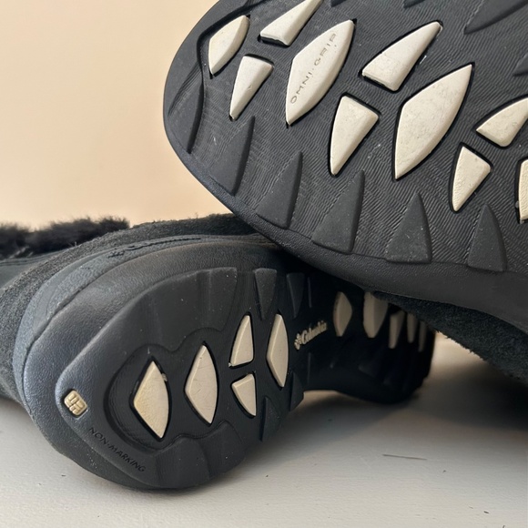 Columbia Mid-Calf Black Suede Delancey Boots Water Resistant Womens Size 7 - Picture 10 of 14